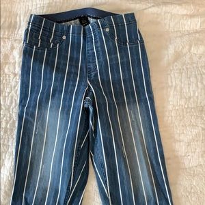 Hue Pin Stripe Medium Wash Jeans